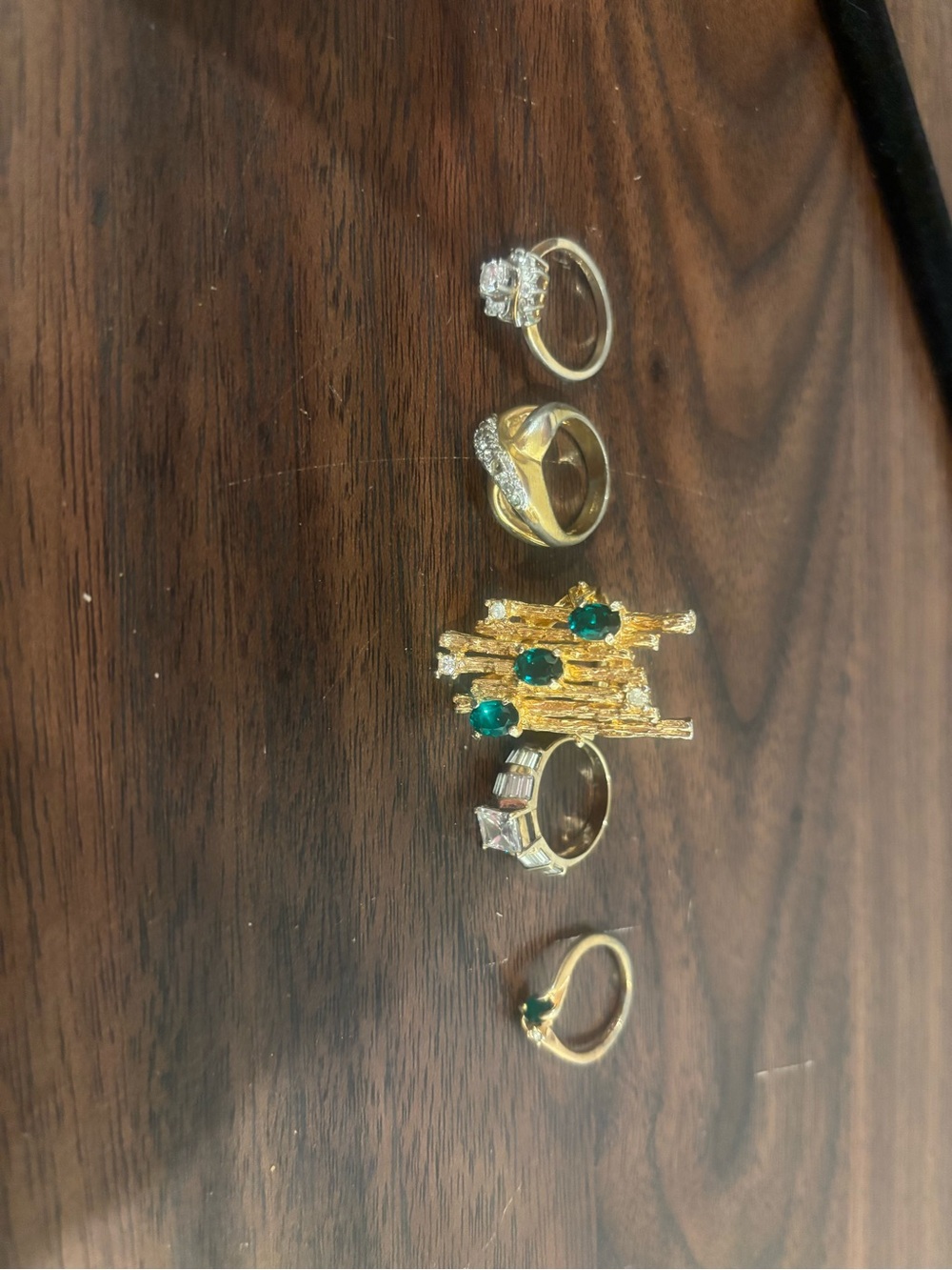 Set of 5 Designer Costume Jewlery Rings